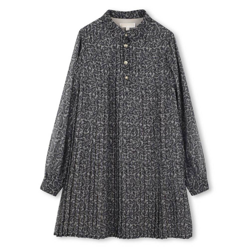 NEW MICHAEL KORS kid's long sleeve pleated dress in black